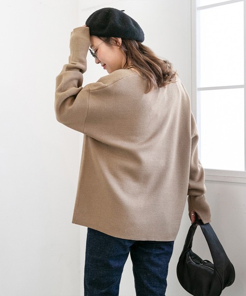 PICHI(ピイチ)の「VネックニットSET(ニット/セーター・レディース・ブラック/モカ・FREE)」の13枚目の写真