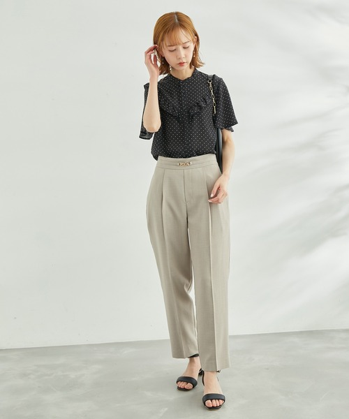 ROPE' PICNIC（ロペピクニック）の「ドット/無地フリルブラウス（シャツ/ブラウス・レディース・ホワイト/ブラック/ホワイト系その他/ブラック系その他/ベージュ系その他・38）」の11枚目の写真