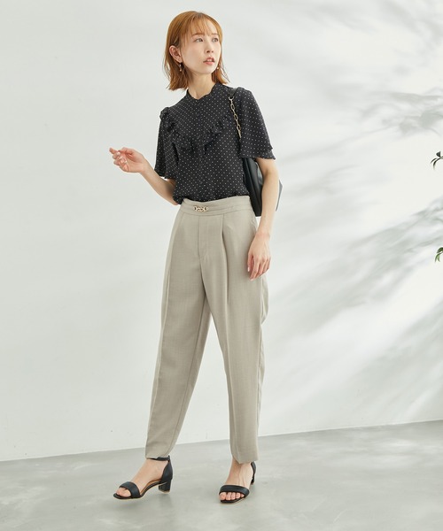 ROPE' PICNIC（ロペピクニック）の「ドット/無地フリルブラウス（シャツ/ブラウス・レディース・ホワイト/ブラック/ホワイト系その他/ブラック系その他/ベージュ系その他・38）」の21枚目の写真