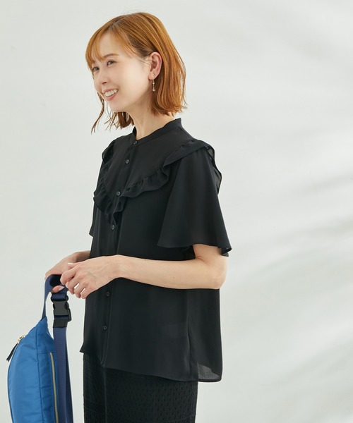 ROPE' PICNIC（ロペピクニック）の「ドット/無地フリルブラウス（シャツ/ブラウス・レディース・ホワイト/ブラック/ホワイト系その他/ブラック系その他/ベージュ系その他・38）」の22枚目の写真