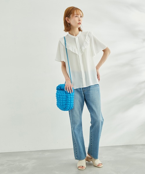 ROPE' PICNIC（ロペピクニック）の「ドット/無地フリルブラウス（シャツ/ブラウス・レディース・ホワイト/ブラック/ホワイト系その他/ブラック系その他/ベージュ系その他・38）」の17枚目の写真