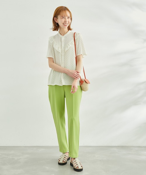 ROPE' PICNIC（ロペピクニック）の「ドット/無地フリルブラウス（シャツ/ブラウス・レディース・ホワイト/ブラック/ホワイト系その他/ブラック系その他/ベージュ系その他・38）」の13枚目の写真