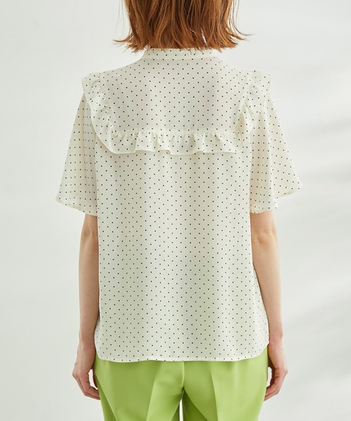 ROPE' PICNIC（ロペピクニック）の「ドット/無地フリルブラウス（シャツ/ブラウス・レディース・ホワイト/ブラック/ホワイト系その他/ブラック系その他/ベージュ系その他・38）」の19枚目の写真
