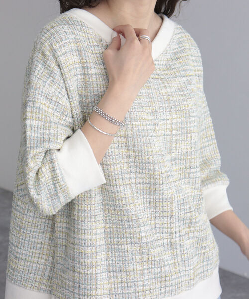 fredy emue（フレディエミュ）の「ツィードニットソープルオーバー（Tシャツ/カットソー・レディース・ブラック系その他/ブルー系その他/イエロー系その他・38）」の13枚目の写真