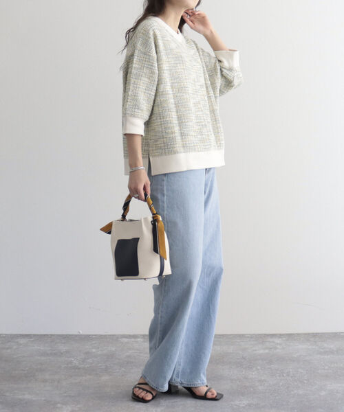 fredy emue（フレディエミュ）の「ツィードニットソープルオーバー（Tシャツ/カットソー・レディース・ブラック系その他/ブルー系その他/イエロー系その他・38）」の14枚目の写真