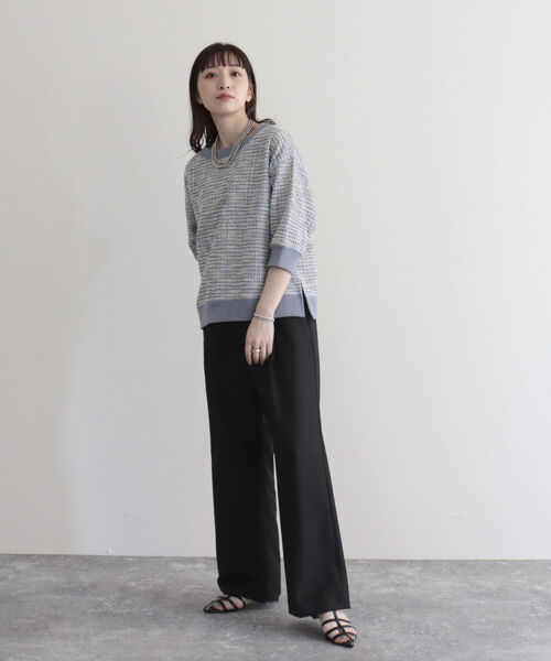 fredy emue（フレディエミュ）の「ツィードニットソープルオーバー（Tシャツ/カットソー・レディース・ブラック系その他/ブルー系その他/イエロー系その他・38）」の15枚目の写真