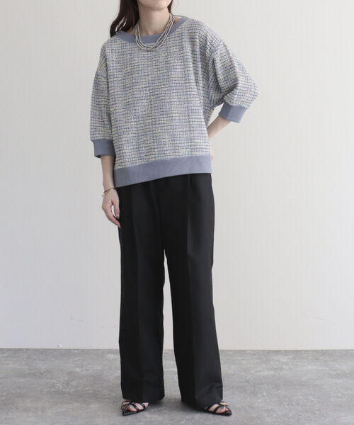 fredy emue（フレディエミュ）の「ツィードニットソープルオーバー（Tシャツ/カットソー・レディース・ブラック系その他/ブルー系その他/イエロー系その他・38）」の20枚目の写真