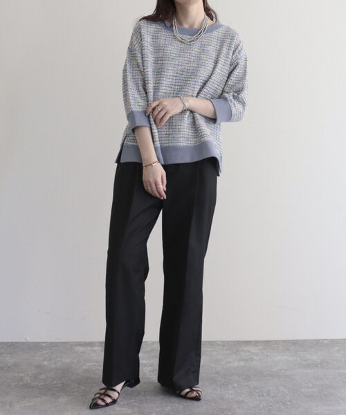 fredy emue（フレディエミュ）の「ツィードニットソープルオーバー（Tシャツ/カットソー・レディース・ブラック系その他/ブルー系その他/イエロー系その他・38）」の10枚目の写真