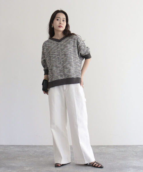 fredy emue（フレディエミュ）の「ツィードニットソープルオーバー（Tシャツ/カットソー・レディース・ブラック系その他/ブルー系その他/イエロー系その他・38）」の21枚目の写真