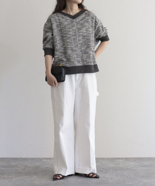 fredy emue（フレディエミュ）の「ツィードニットソープルオーバー（Tシャツ/カットソー・レディース・ブラック系その他/ブルー系その他/イエロー系その他・38）」の11枚目の写真