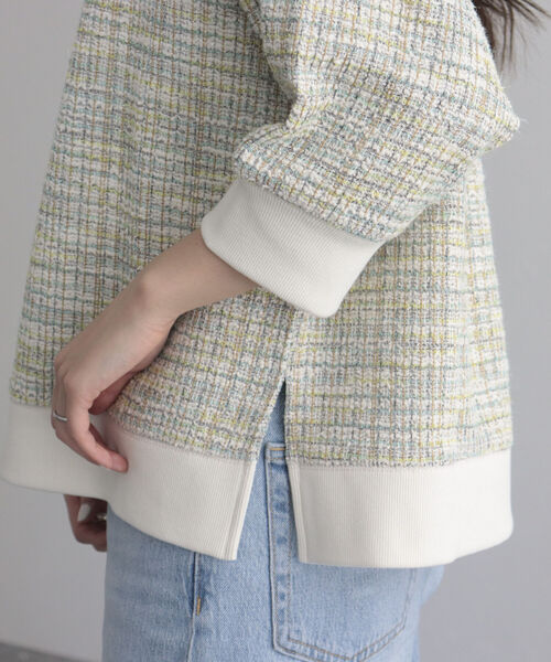 fredy emue（フレディエミュ）の「ツィードニットソープルオーバー（Tシャツ/カットソー・レディース・ブラック系その他/ブルー系その他/イエロー系その他・38）」の12枚目の写真