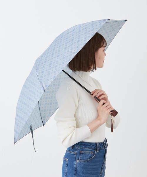russet(ラシット)の「折り畳み傘(FO-069)(折りたたみ傘・レディース・グレイッシュベージュ/ネイビー/グレー・FREE)」の3枚目の写真