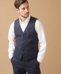 40ｃｔ＆525 | ◆【セットアップ対応】リネン混ベスト(スーツベスト)