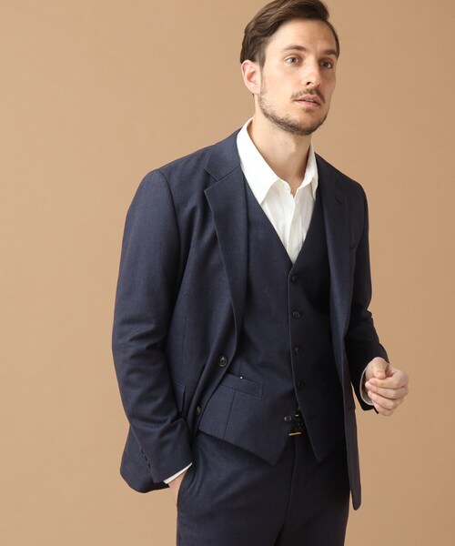 40ｃｔ＆525（フォーティーカラッツアンドゴーニーゴ）の「◆【セットアップ対応】リネン混ベスト（スーツベスト・メンズ・ネイビー・03/02）」の12枚目の写真