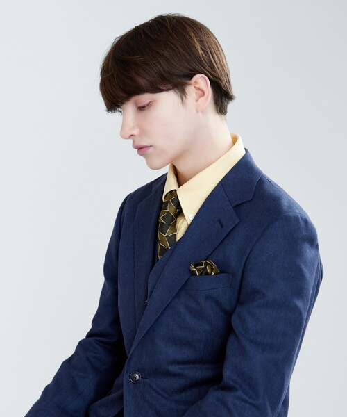 40ｃｔ＆525（フォーティーカラッツアンドゴーニーゴ）の「◆【セットアップ対応】リネン混ベスト（スーツベスト・メンズ・ネイビー・03/02）」の16枚目の写真