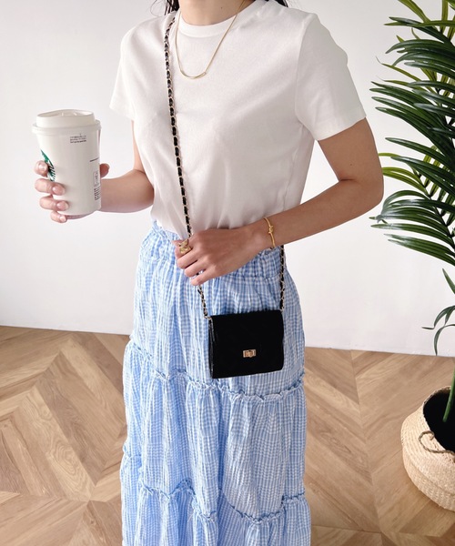 MYMOOD.（マイムード）の「ギンガムチェックティアードマキシスカート（スカート・レディース・ブラック/ブルー・FREE）」の17枚目の写真