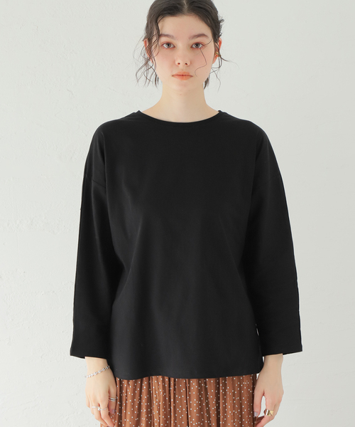 B.C STOCK(ベーセーストック)の「ヨークフレアー カットプルオーバー(Tシャツ/カットソー・レディース・ホワイト/ブラック・FREE)」の15枚目の写真
