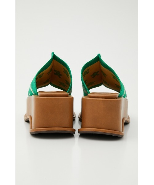 RODEO CROWNS WIDE BOWL(ロデオクラウンズワイドボウル)の「PATTERN KNIT WADGE SANDAL(サンダル・レディース・ブラック系その他/グリーン系その他・MEDIUM/LARGE)」の14枚目の写真