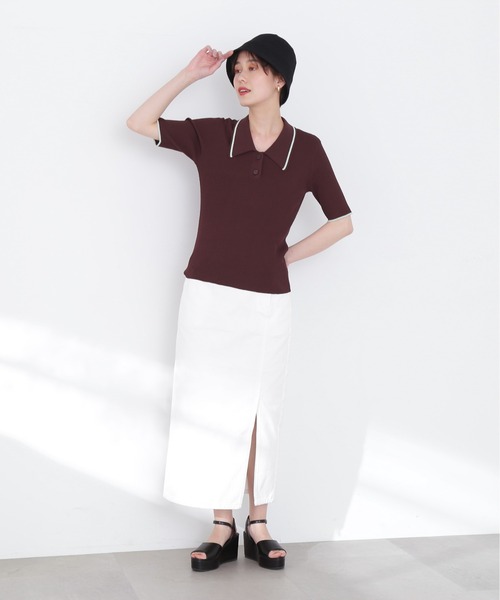 N.(N. Natural Beauty Basic)(エヌエヌナチュラルビューティーベーシック)の「【S Size Line】◆サイドスリットデニムスカート(デニムスカート・レディース・オフホワイト/ワンウォッシュ・SMALL/MEDIUM)」の12枚目の写真