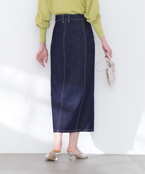 N.(N. Natural Beauty Basic)(エヌエヌナチュラルビューティーベーシック)の「【S Size Line】◆サイドスリットデニムスカート(デニムスカート・レディース・オフホワイト/ワンウォッシュ・SMALL/MEDIUM)」の17枚目の写真