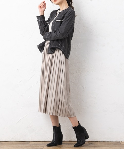 aunt lily(アントリリー)の「プリーツドッキングマルチワンピース(ワンピース・レディース・ライトグレー/カーキ・11号/13号/15号/9号)」の5枚目の写真