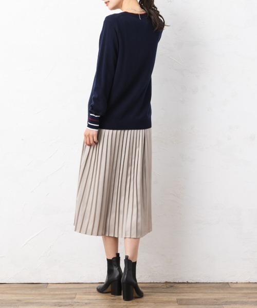aunt lily(アントリリー)の「プリーツドッキングマルチワンピース(ワンピース・レディース・ライトグレー/カーキ・11号/13号/15号/9号)」の9枚目の写真