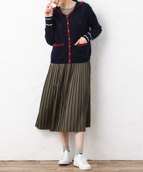 aunt lily(アントリリー)の「プリーツドッキングマルチワンピース(ワンピース・レディース・ライトグレー/カーキ・11号/13号/15号/9号)」の14枚目の写真