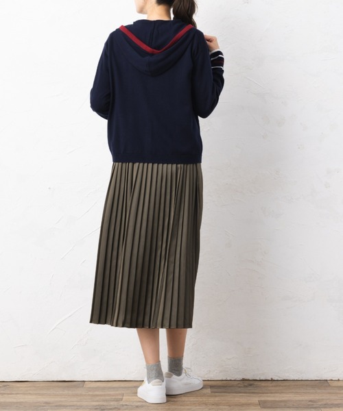 aunt lily(アントリリー)の「プリーツドッキングマルチワンピース(ワンピース・レディース・ライトグレー/カーキ・11号/13号/15号/9号)」の15枚目の写真