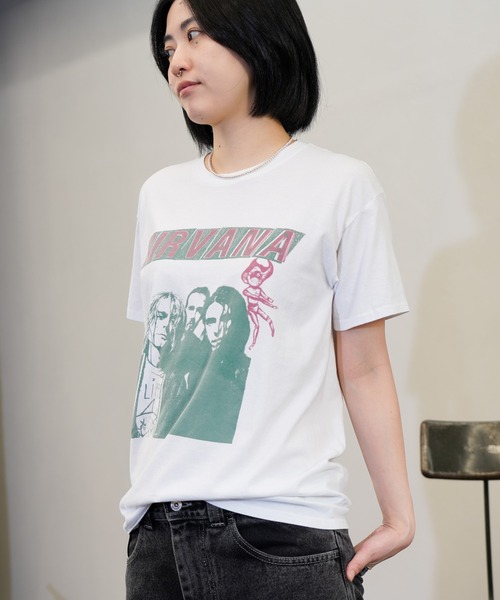 THRIFTY LOOK(スリフティールック)の「THRIFTY LOOK / スリフティールック THRIFTY"NIRVANA"TEE ニルバーナ バンドTシャツ バンT(Tシャツ/カットソー・メンズ・ホワイト系その他/ホワイト・X-LARGE/LARGE/MEDIUM)」の7枚目の写真