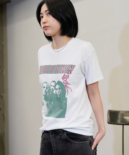 THRIFTY LOOK(スリフティールック)の「THRIFTY LOOK / スリフティールック THRIFTY"NIRVANA"TEE ニルバーナ バンドTシャツ バンT(Tシャツ/カットソー・メンズ・ホワイト系その他/ホワイト・X-LARGE/LARGE/MEDIUM)」の8枚目の写真