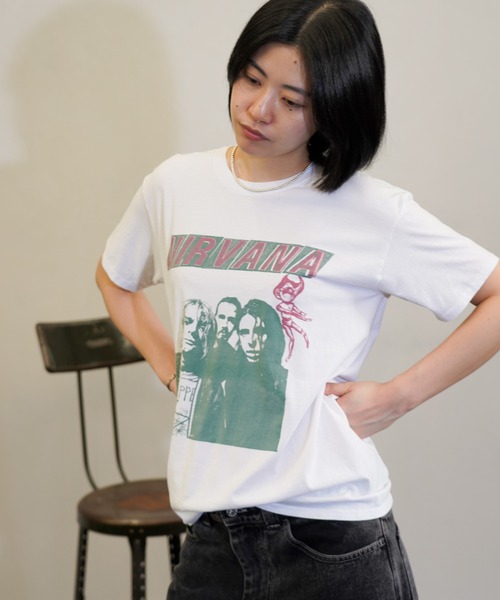 THRIFTY LOOK(スリフティールック)の「THRIFTY LOOK / スリフティールック THRIFTY"NIRVANA"TEE ニルバーナ バンドTシャツ バンT(Tシャツ/カットソー・メンズ・ホワイト系その他/ホワイト・X-LARGE/LARGE/MEDIUM)」の9枚目の写真