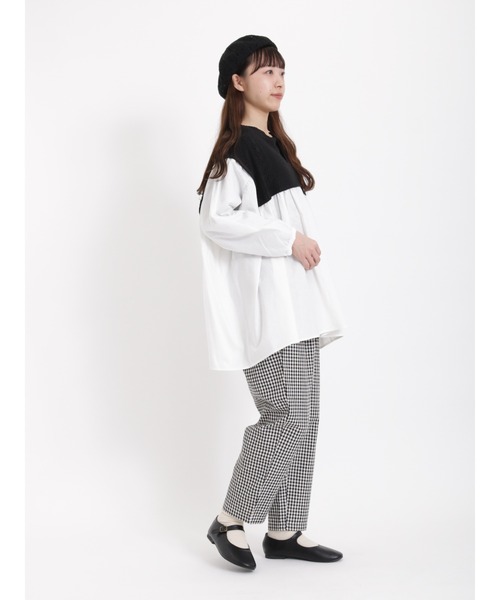 Samansa Mos2（サマンサ モスモス）の「【リンネル5月号掲載アイテム】【UVカット】毎日履きたい楽ちんパンツ（その他パンツ・レディース・ブラック/オフホワイト/ベージュ/キナリ・ﾌﾘ-）」の6枚目の写真