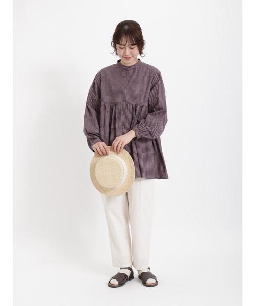 Samansa Mos2（サマンサ モスモス）の「【リンネル5月号掲載アイテム】【UVカット】毎日履きたい楽ちんパンツ（その他パンツ・レディース・ブラック/オフホワイト/ベージュ/キナリ・ﾌﾘ-）」の13枚目の写真