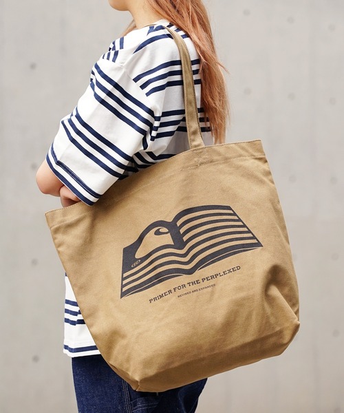 Carhartt WIP（カーハートダブリューアイピー）の「Carhartt WIP/カーハートダブリューアイピー CANVAS GRAPHIC TOTE トートバッグ（トートバッグ・メンズ・ホワイト/ベージュ/ブラック・FREE）」の19枚目の写真