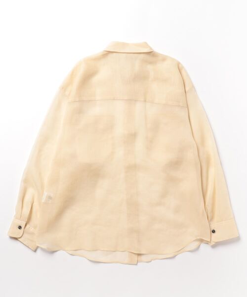 23SS アルアバイル　スパンオーガンジーシアーシャツ　モカ　Mサイズ 23SS アルアバイル スパンオーガンジーシアーシャツ モカ Mサイズ