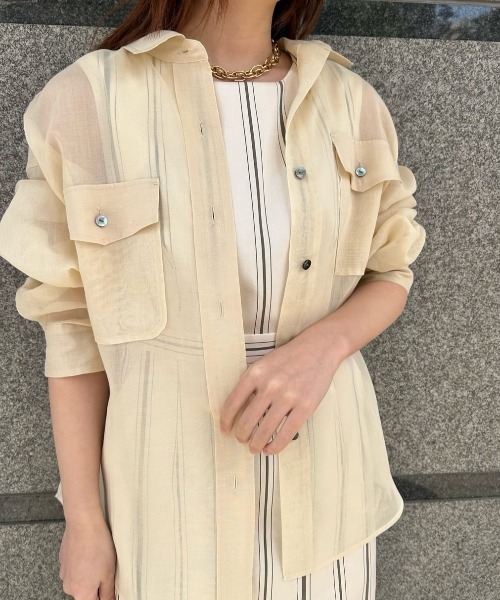 allurevilleアルアバイル　ステップヘムリネンシャツ　キャメル ここあ様専用allurevilleアルアバイル ステップヘムリネンシャツ