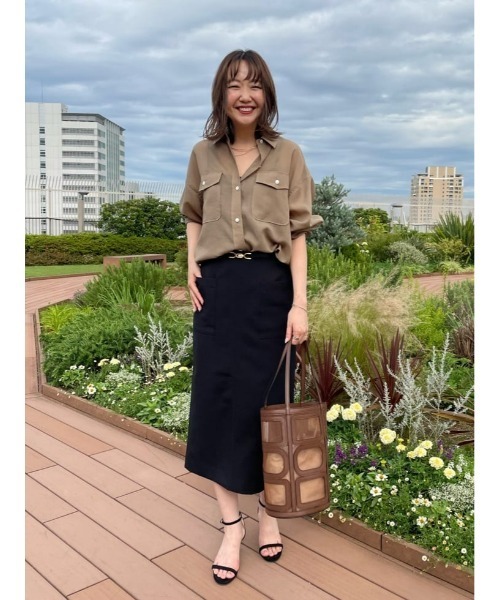 23SS アルアバイル　スパンオーガンジーシアーシャツ　モカ　Mサイズ 23SS アルアバイル スパンオーガンジーシアーシャツ モカ M