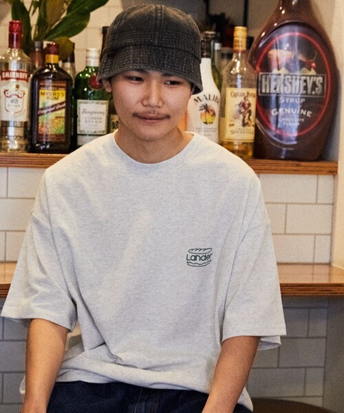 FREAK'S STORE(フリークスストア)の「【限定展開】LANDER×FREAK'S STORE/ランダー 別注 ビッグシルエット バックプリント クルーネックTシャツ(Tシャツ/カットソー・メンズ・ホワイト/アッシュグレー/ブラック/ダークグリーン・SMALL/MEDIUM/LARGE/X-LARGE)」の7枚目の写真