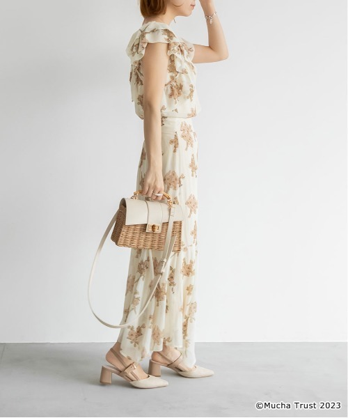 RANDA（ランダ）の「【Mucha×RANDA】フラワープリントスカート（スカート・レディース・クリーム/オレンジ・0/1）」の9枚目の写真