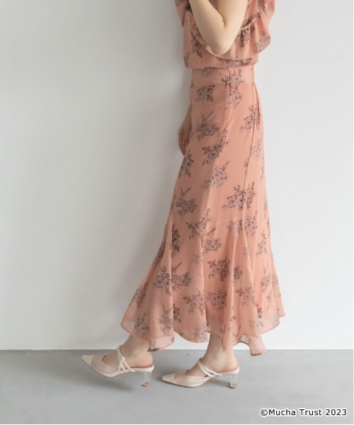 RANDA（ランダ）の「【Mucha×RANDA】フラワープリントスカート（スカート・レディース・クリーム/オレンジ・0/1）」の15枚目の写真