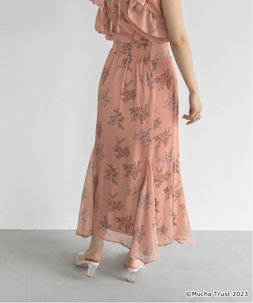 RANDA（ランダ）の「【Mucha×RANDA】フラワープリントスカート（スカート・レディース・クリーム/オレンジ・0/1）」の21枚目の写真