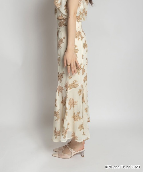 RANDA（ランダ）の「【Mucha×RANDA】フラワープリントスカート（スカート・レディース・クリーム/オレンジ・0/1）」の22枚目の写真