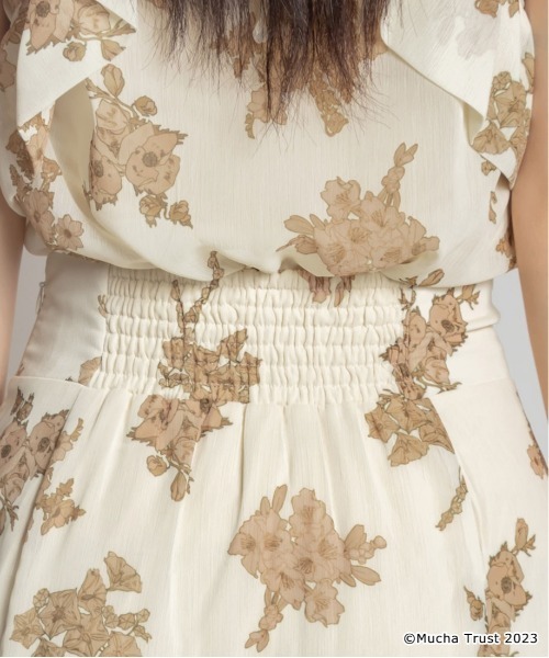 RANDA（ランダ）の「【Mucha×RANDA】フラワープリントスカート（スカート・レディース・クリーム/オレンジ・0/1）」の8枚目の写真