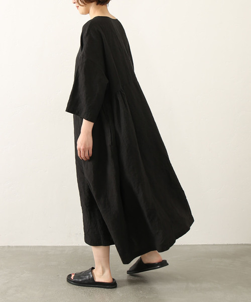 journalstandard luxe 40リネン Vネックワンピース セール】40リネン Vネックワンピース（ワンピース）｜JOURNAL