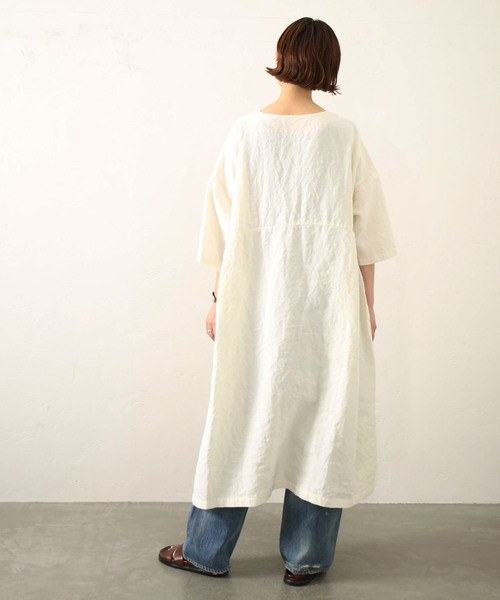 journalstandard luxe 40リネン Vネックワンピース セール】40リネン Vネックワンピース（ワンピース）｜JOURNAL