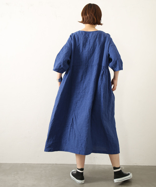 journalstandard luxe 40リネン Vネックワンピース セール】40リネン Vネックワンピース（ワンピース）｜JOURNAL
