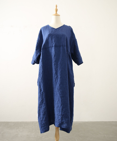 journalstandard luxe 40リネン Vネックワンピース セール】40リネン Vネックワンピース（ワンピース）｜JOURNAL