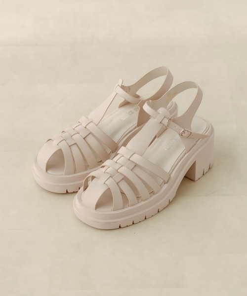 OLIVE des OLIVE（オリーブデオリーブ）の「ヒールアップグルカサンダル　1031130120（サンダル・レディース・ブラック/アイボリー・SMALL/MEDIUM/LARGE）」の18枚目の写真