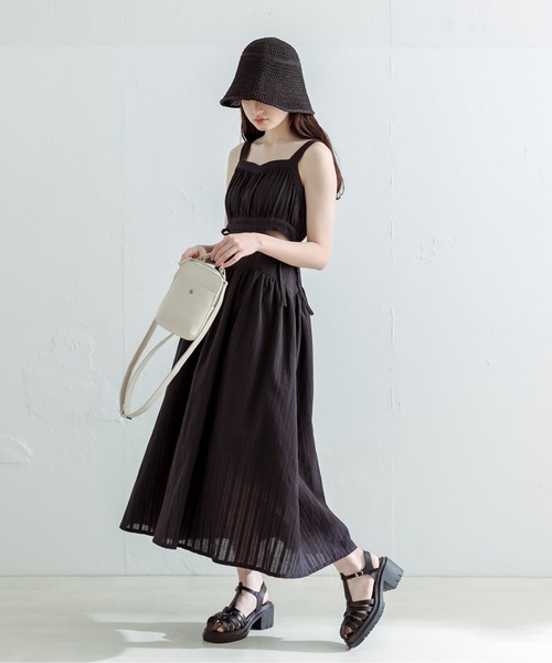 OLIVE des OLIVE（オリーブデオリーブ）の「ヒールアップグルカサンダル　1031130120（サンダル・レディース・ブラック/アイボリー・SMALL/MEDIUM/LARGE）」の4枚目の写真