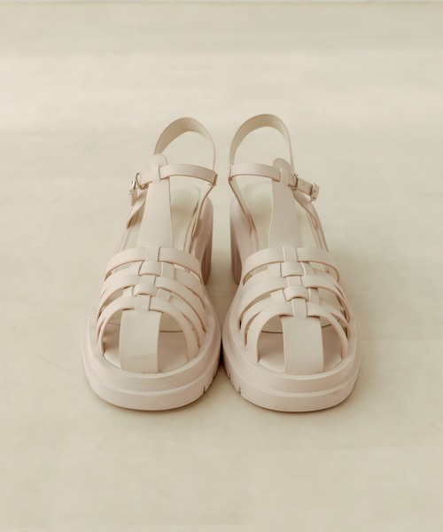 OLIVE des OLIVE（オリーブデオリーブ）の「ヒールアップグルカサンダル　1031130120（サンダル・レディース・ブラック/アイボリー・SMALL/MEDIUM/LARGE）」の8枚目の写真